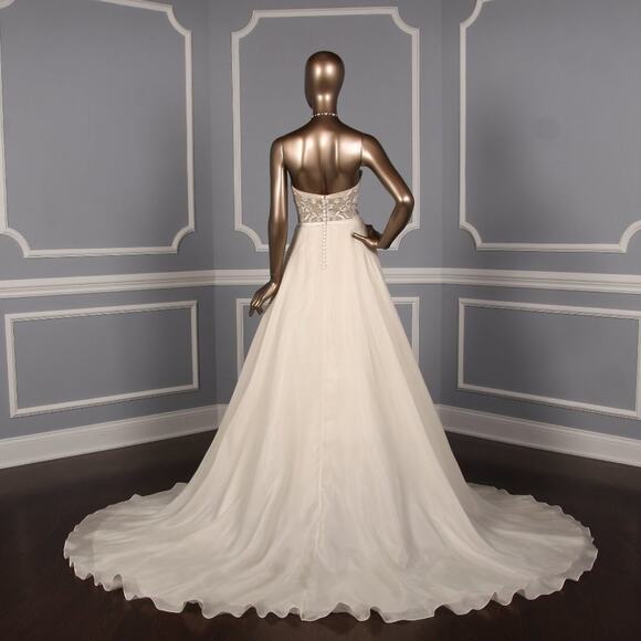 SACHIN AND BABI Giselle Ivory Strapless Ballgown Wedding Dress Size 12 - Picture 5 of 8